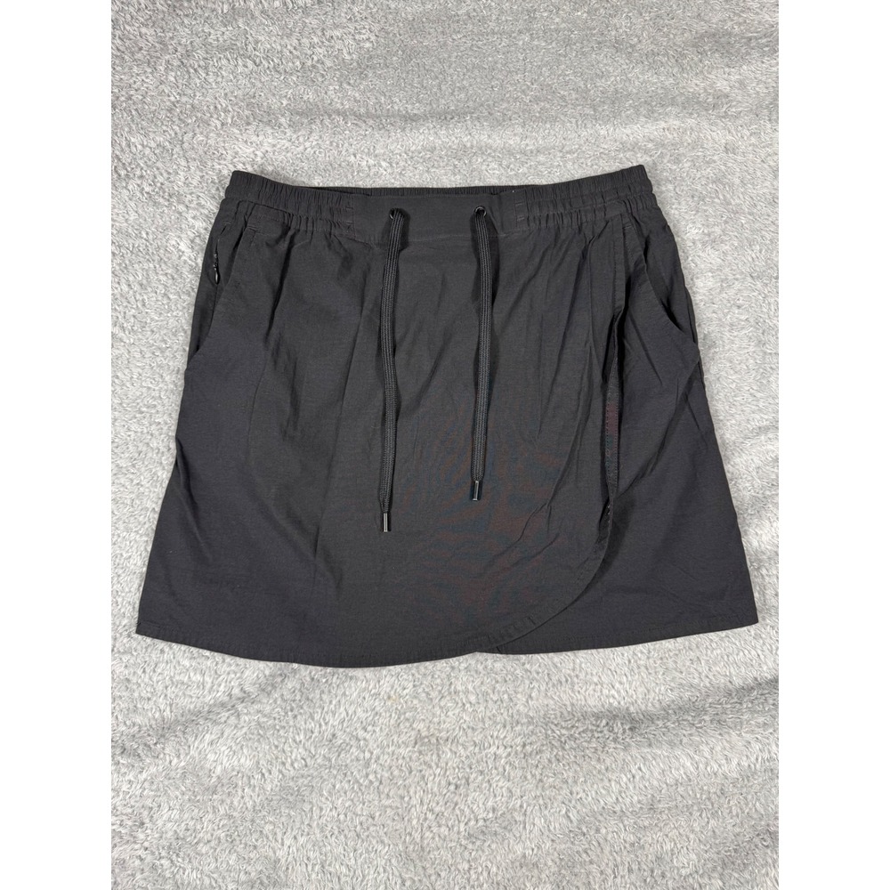 Eddie Bauer Skort Womens Small Black Excellent Active Hiking Trail Skirt Shorts
